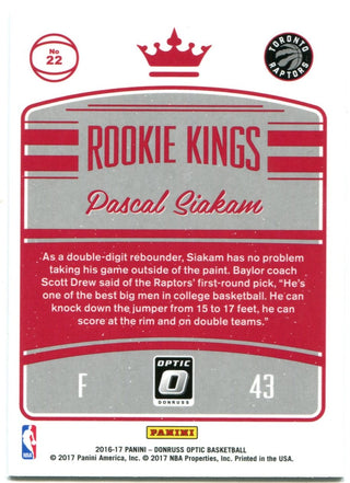 Pascal Siakim Donruss Optic Rookie Kings 2017