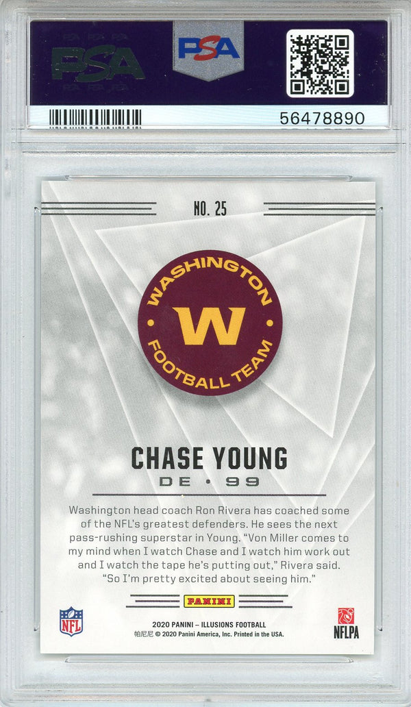 Chase Young 2020 Panini Illusions Rookie Card #25 (PSA)