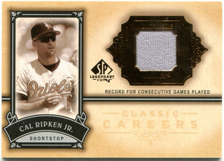 Cal Ripkin Jr Legendary Cuts Jersey Card Classic Careers 2005