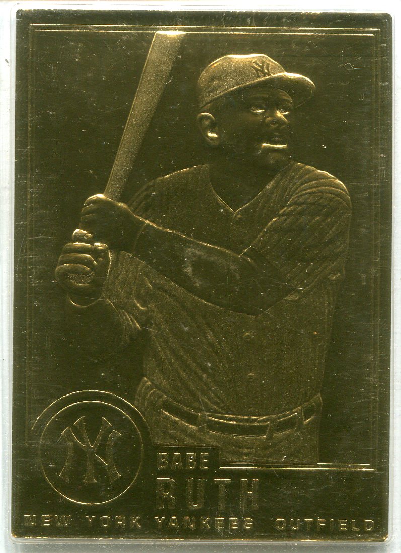 Babe Ruth 1996 Danbury Mint 22KT Gold Card #30 | Hollywood Collectibles