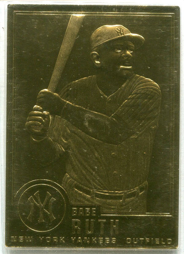 Babe Ruth 1996 Danbury Mint 22KT Gold Card #30