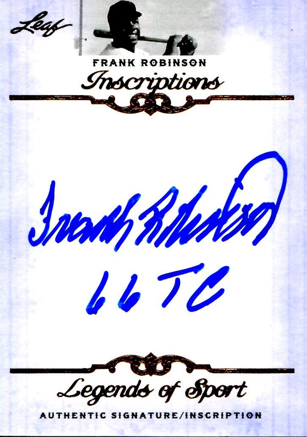 Frank Robinson 2012 Leaf Legends of Sport Autographed Card