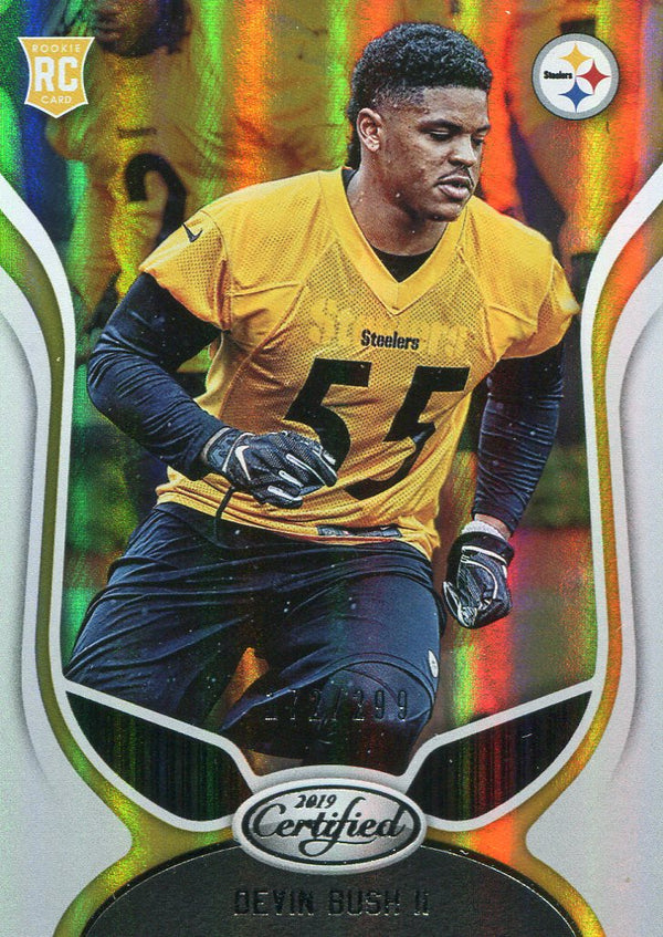 Devin Bush 2019 Panini Certified Rainbow Foil Rookie Card 172/299