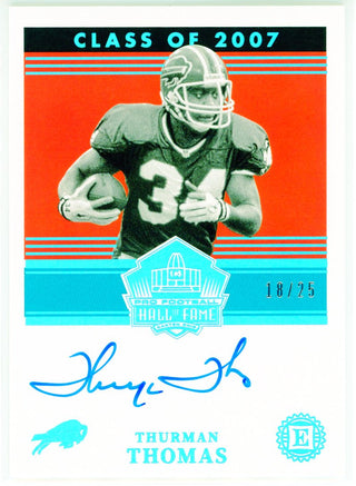 Thurman Thomas Autographed 2021 Panini Encased Hall of Fame Card #HOF-TT