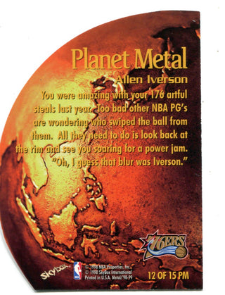 Allen Iverson 1998 Skybox Planet Metal #12