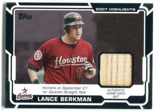 Lance Berkman Topps Bat Card