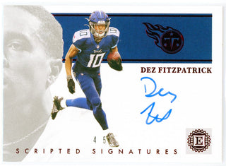 Dez Fitzpatrick Autographed 2021 Panini Encased Scripted Signatures Card #SS-DF