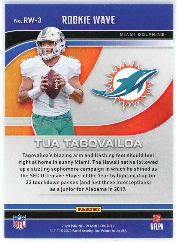 Tua Tagovailoa 2020 Panini Playoff Rookie Wave Card #RW-3