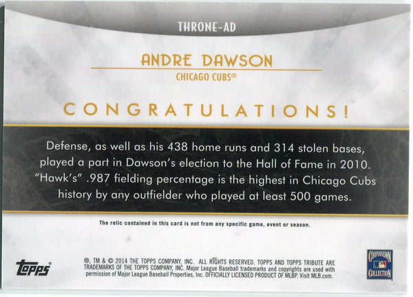 Andre Dawson 2014 Topps Tribute Jersey Card /10