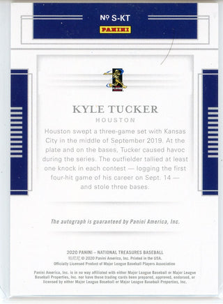 Kyle Tucker Autographed 2020 Panini National Treasures Card #S-KT
