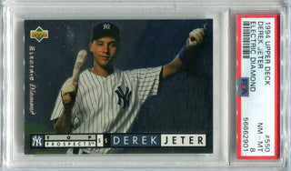 Derek Jeter 1994 Upper Deck #550 Electric Diamond PSA Mint 8 Card