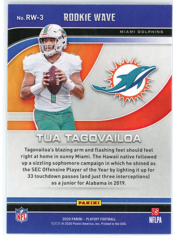 Tua Tagovailoa 2020 Panini Playoff Rookie Wave Card #RW-3