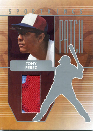 Tony Perez 2008 Sportkings Game Used Jersey Card