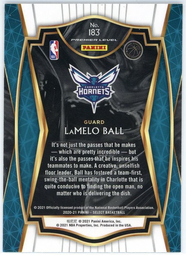 LaMelo Ball 2021 Panini Select Premier Level Rookie Card #183