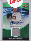 Tommy Hanson Autographed 2011 Topps Triple Threads Patch Card