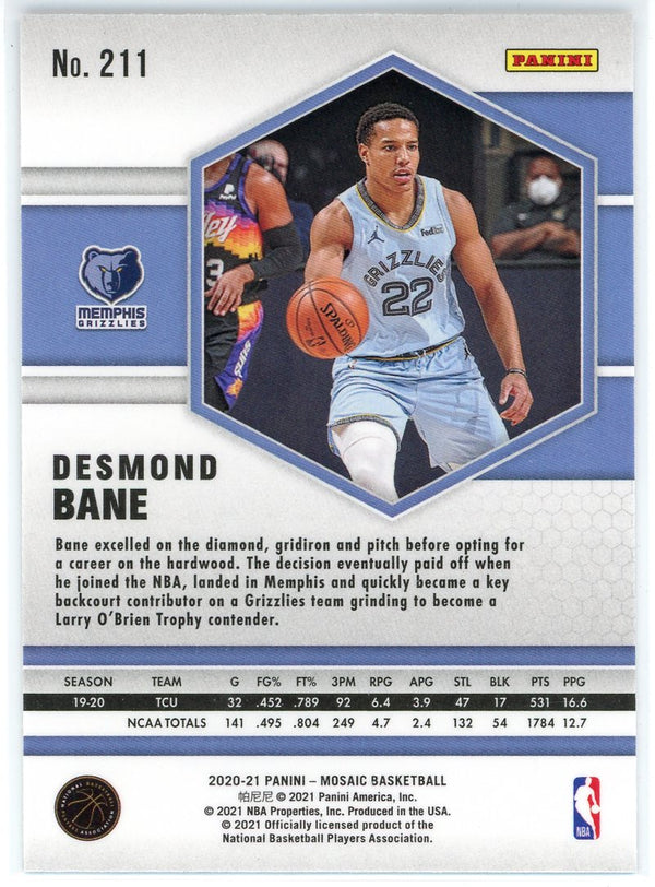 Desmond Bane 2020-21 Panini Mosaic Rookie Card #211