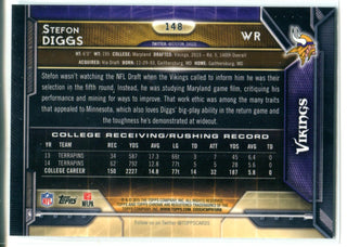 Stefon Diggs 2015 Topps Chrome #148 Green Rookie Card