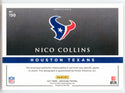 Nico Collins Autographed 2021 Panini Impeccable Rookie Patch Card #130