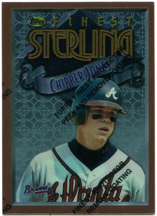 Chipper Jones Topps FInest Sterling 1996 With Protective Coating