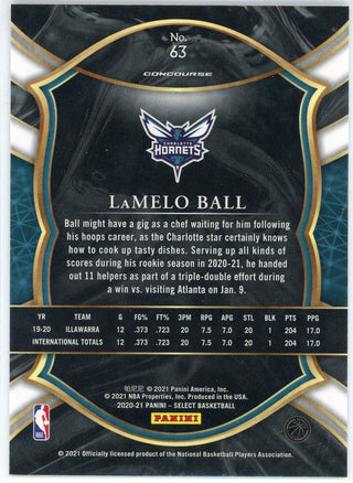 LaMelo Ball 2021 Panini Select Concourse Rookie Card #63