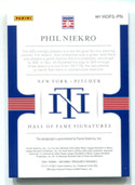 Phil Niekro 2021 Panini National Treasures #HOFSPN Auto Card /25
