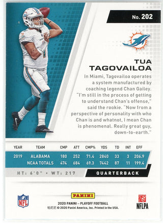 Tua Tagovailoa 2020 Panini Playoff Rookie Card #202