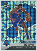 Obi Toppin 2020-21 Panini Mosaic Blue Prizm NBA Debut Rookie Card #273