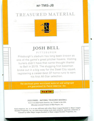 Josh Bell 2021 Panini National Treasures #TMSJB Autographed Card