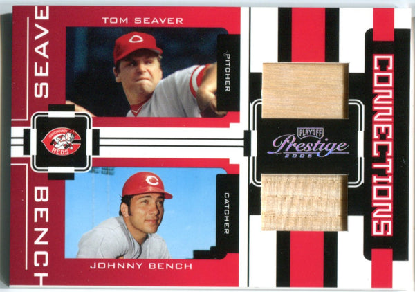 Tom Seaver/ Johnny Bench Prestige Playoff Bat Card #165/250