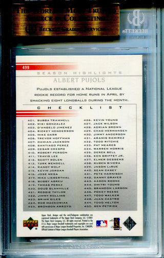 Albert Pujols 2002 Upper Deck Unsigned Card (Beckett)