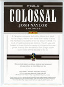 Josh Naylor Autographed 2020 Panini National Treasures Colossal Patch Card #CMS-JN