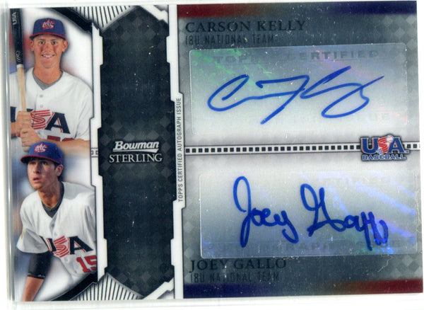 Joey Gallo & Carson Kelly 2011 Bowman Sterling Dual Autographed Card #68/299