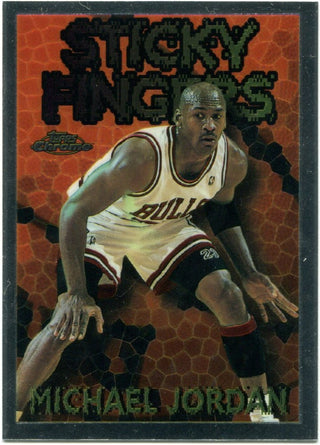 Michael Jordan 1996 Topps Chrome Sticky Fingers Card