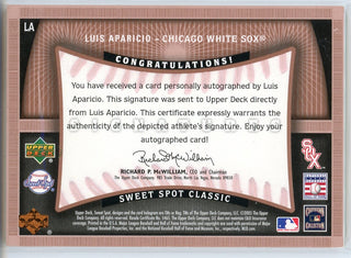 Luis Aparicio Autographed 2005 Upper Deck Sweet Spot Classic Signatures Card #LA