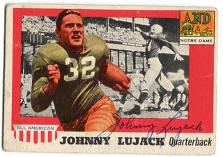Johnny Lujack Autographed 1995 Topps All-American Card #52