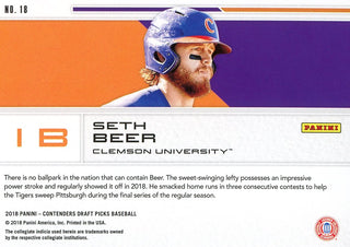Seth Beer 2018 Panini Contenders Card