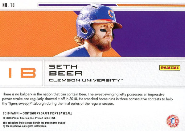Seth Beer 2018 Panini Contenders Card