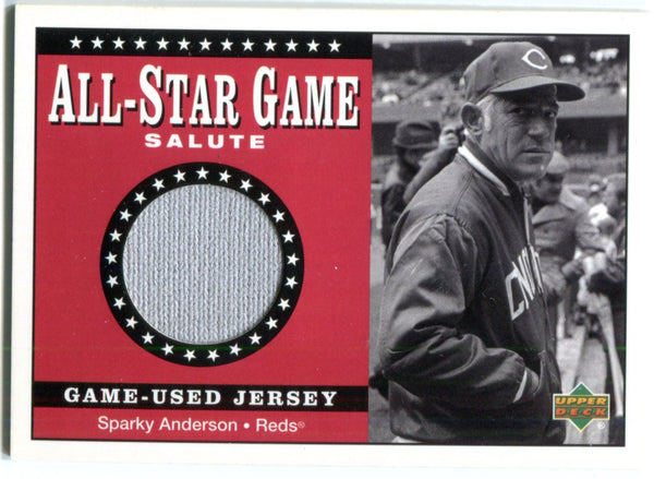 Sparky Anderson Upper Deck Jersey Card