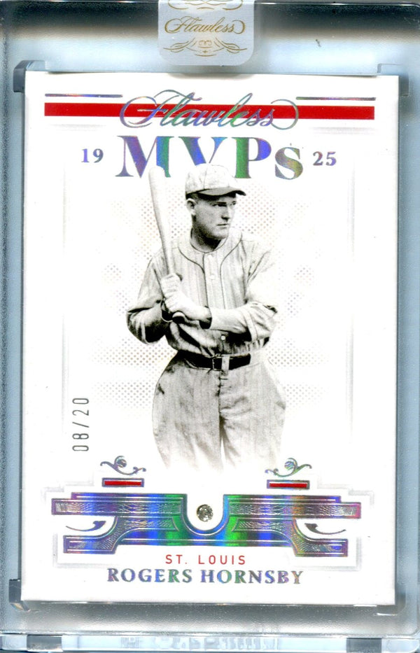 Rogers Hornsby 2021 Panini Flawless MVPS Diamond Card #65 /20