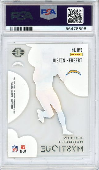 Justin Herbert 2020 Panini Illusion Mystique Rookie Card #MY3 (PSA)
