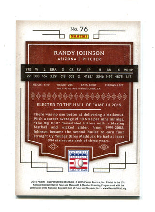 Randy Johnson 2015 Panini Cooperstown #76 Card 32/35