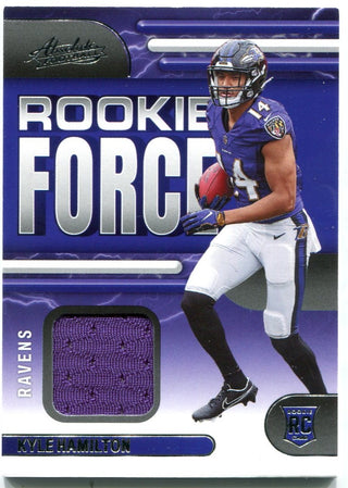 Kyle Hamilton Panini Absolute Rookie Force Jersey Card
