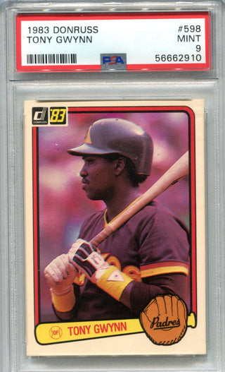 Tony Gwynn Autographed 1983 Donruss Rookie Card #598 San Diego