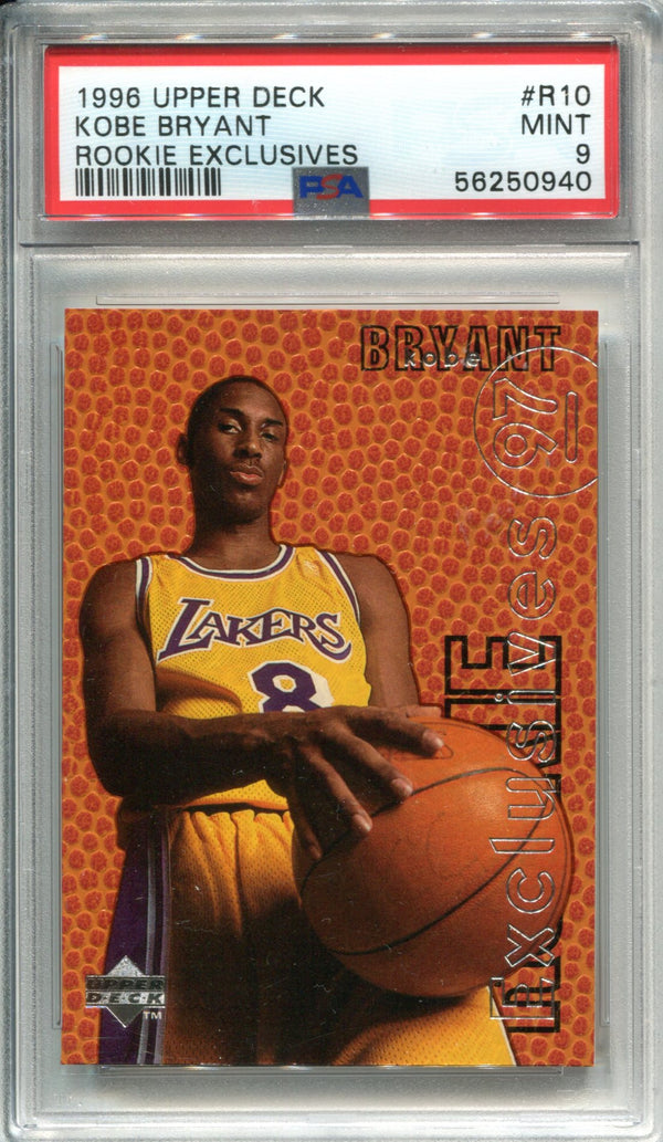 Kobe Bryant 1996 Upper Deck Rookie Exclusives Card (PSA)