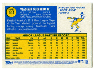Vladimir Guerrero Jr 2019 Topps Heritage #504 Rookie Card