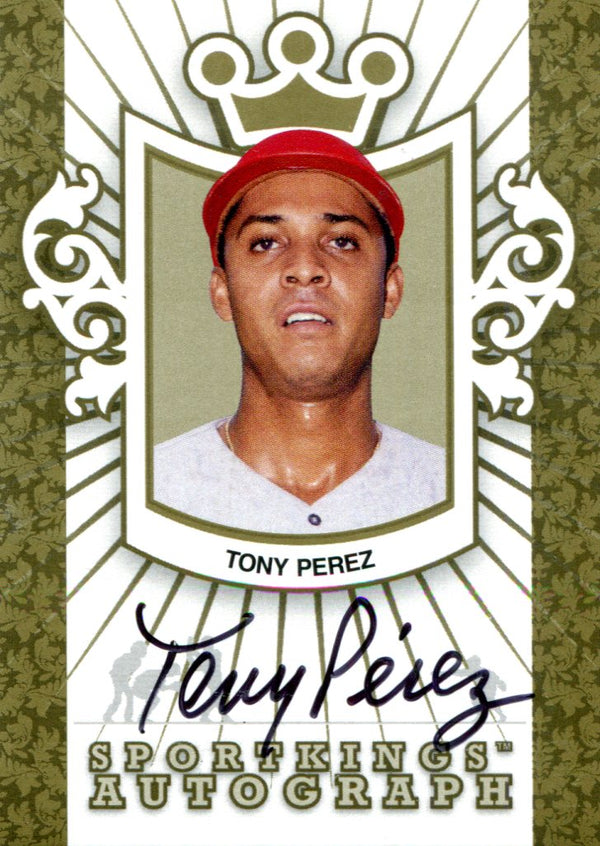 Tony Perez Autographed Sport Kings Card