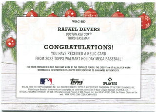 Rafael Devers Holiday Mega Box Jersey Card