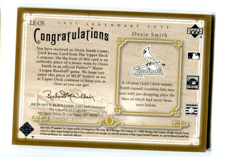 Ozzie Smith 2005 Upper Deck Legendary Lineage #LEOS Jersey Card