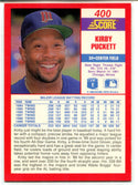 Kirby Puckett Autographed 1990 Score Card