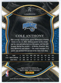 Cole Anthony 2020-21 Panini Select Concourse Red/Yellow Prizm Rookie Card #75